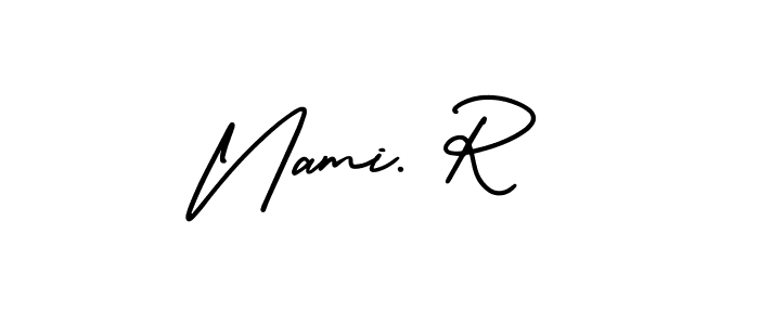 How to make Nami. R signature? AmerikaSignatureDemo-Regular is a professional autograph style. Create handwritten signature for Nami. R name. Nami. R signature style 3 images and pictures png