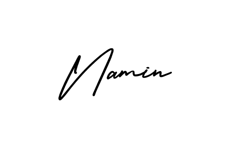 Similarly AmerikaSignatureDemo-Regular is the best handwritten signature design. Signature creator online .You can use it as an online autograph creator for name Namin. Namin signature style 3 images and pictures png