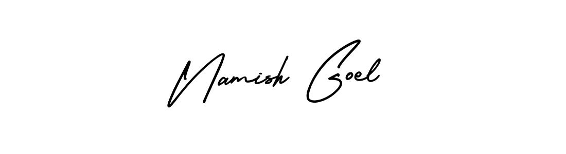 How to make Namish Goel name signature. Use AmerikaSignatureDemo-Regular style for creating short signs online. This is the latest handwritten sign. Namish Goel signature style 3 images and pictures png