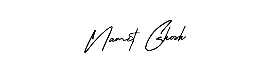 Namit Ghosh stylish signature style. Best Handwritten Sign (AmerikaSignatureDemo-Regular) for my name. Handwritten Signature Collection Ideas for my name Namit Ghosh. Namit Ghosh signature style 3 images and pictures png