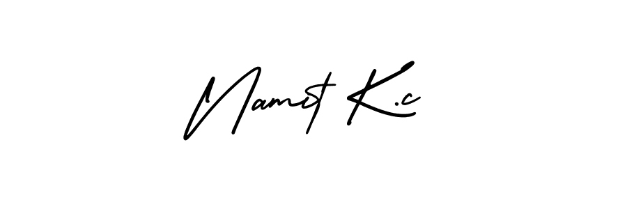 It looks lik you need a new signature style for name Namit K.c. Design unique handwritten (AmerikaSignatureDemo-Regular) signature with our free signature maker in just a few clicks. Namit K.c signature style 3 images and pictures png