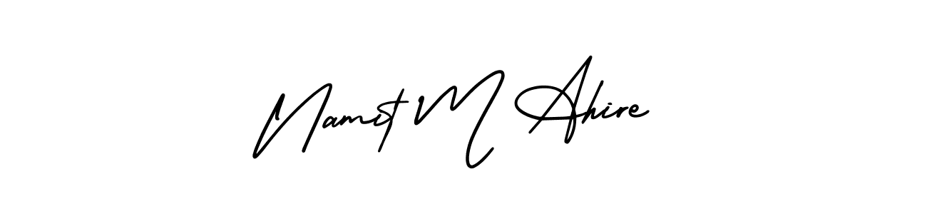 Make a beautiful signature design for name Namit M Ahire. Use this online signature maker to create a handwritten signature for free. Namit M Ahire signature style 3 images and pictures png