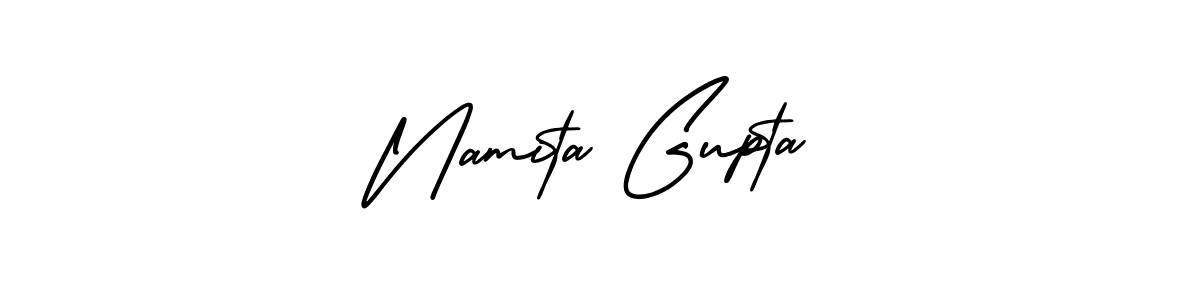It looks lik you need a new signature style for name Namita Gupta. Design unique handwritten (AmerikaSignatureDemo-Regular) signature with our free signature maker in just a few clicks. Namita Gupta signature style 3 images and pictures png