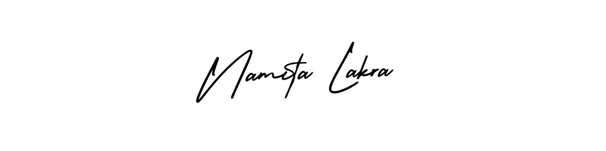 Make a short Namita Lakra signature style. Manage your documents anywhere anytime using AmerikaSignatureDemo-Regular. Create and add eSignatures, submit forms, share and send files easily. Namita Lakra signature style 3 images and pictures png