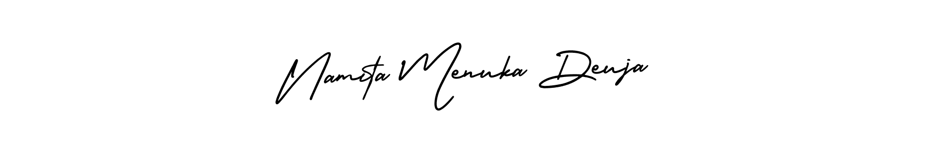 Use a signature maker to create a handwritten signature online. With this signature software, you can design (AmerikaSignatureDemo-Regular) your own signature for name Namita Menuka Deuja. Namita Menuka Deuja signature style 3 images and pictures png