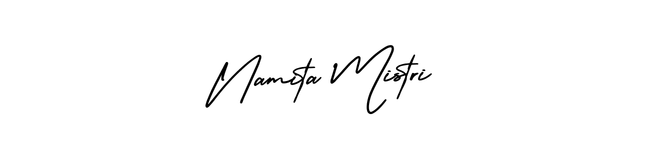 This is the best signature style for the Namita Mistri name. Also you like these signature font (AmerikaSignatureDemo-Regular). Mix name signature. Namita Mistri signature style 3 images and pictures png