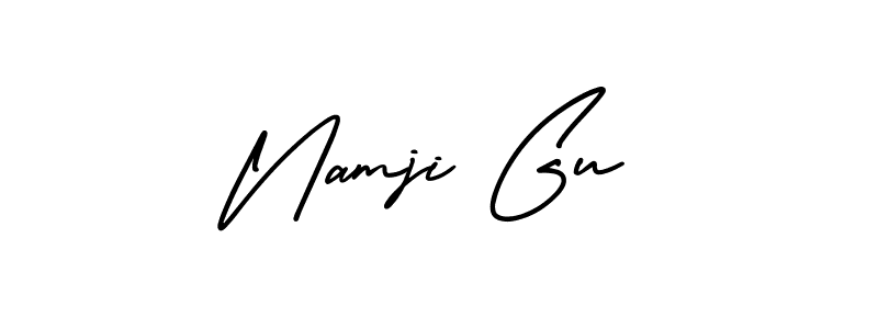 if you are searching for the best signature style for your name Namji Gu. so please give up your signature search. here we have designed multiple signature styles  using AmerikaSignatureDemo-Regular. Namji Gu signature style 3 images and pictures png