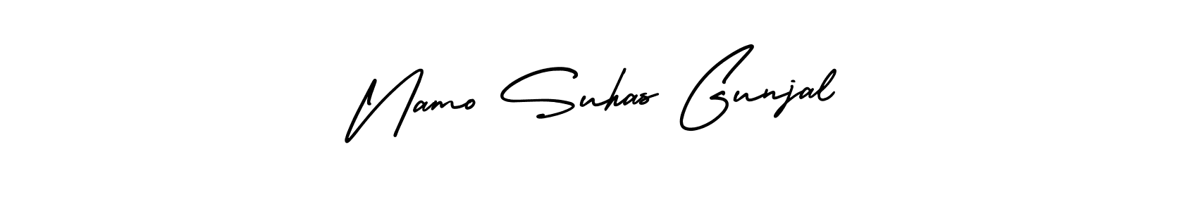 if you are searching for the best signature style for your name Namo Suhas Gunjal. so please give up your signature search. here we have designed multiple signature styles  using AmerikaSignatureDemo-Regular. Namo Suhas Gunjal signature style 3 images and pictures png