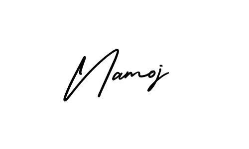 It looks lik you need a new signature style for name Namoj. Design unique handwritten (AmerikaSignatureDemo-Regular) signature with our free signature maker in just a few clicks. Namoj signature style 3 images and pictures png