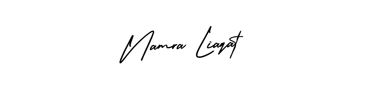 Create a beautiful signature design for name Namra Liaqat. With this signature (AmerikaSignatureDemo-Regular) fonts, you can make a handwritten signature for free. Namra Liaqat signature style 3 images and pictures png
