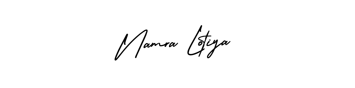 This is the best signature style for the Namra Lotiya name. Also you like these signature font (AmerikaSignatureDemo-Regular). Mix name signature. Namra Lotiya signature style 3 images and pictures png