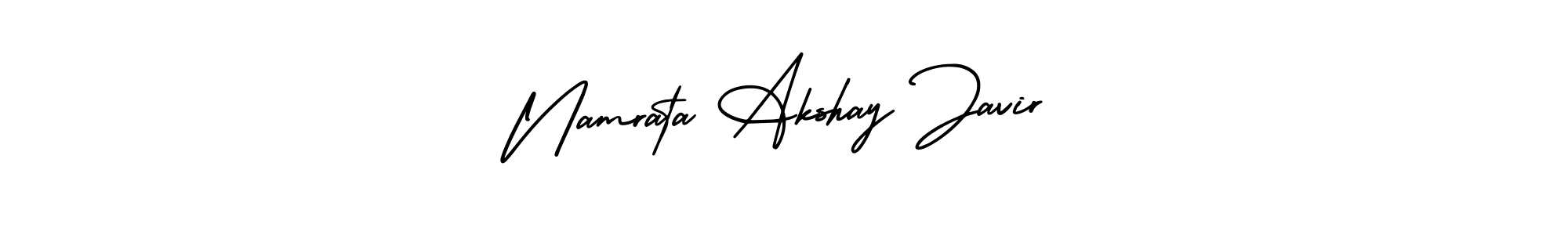 Create a beautiful signature design for name Namrata Akshay Javir. With this signature (AmerikaSignatureDemo-Regular) fonts, you can make a handwritten signature for free. Namrata Akshay Javir signature style 3 images and pictures png