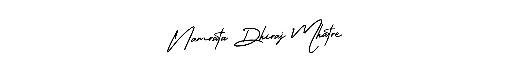 It looks lik you need a new signature style for name Namrata Dhiraj Mhatre. Design unique handwritten (AmerikaSignatureDemo-Regular) signature with our free signature maker in just a few clicks. Namrata Dhiraj Mhatre signature style 3 images and pictures png