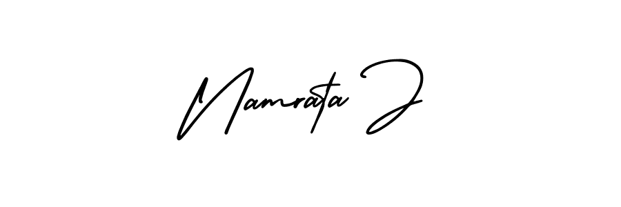 Check out images of Autograph of Namrata J name. Actor Namrata J Signature Style. AmerikaSignatureDemo-Regular is a professional sign style online. Namrata J signature style 3 images and pictures png