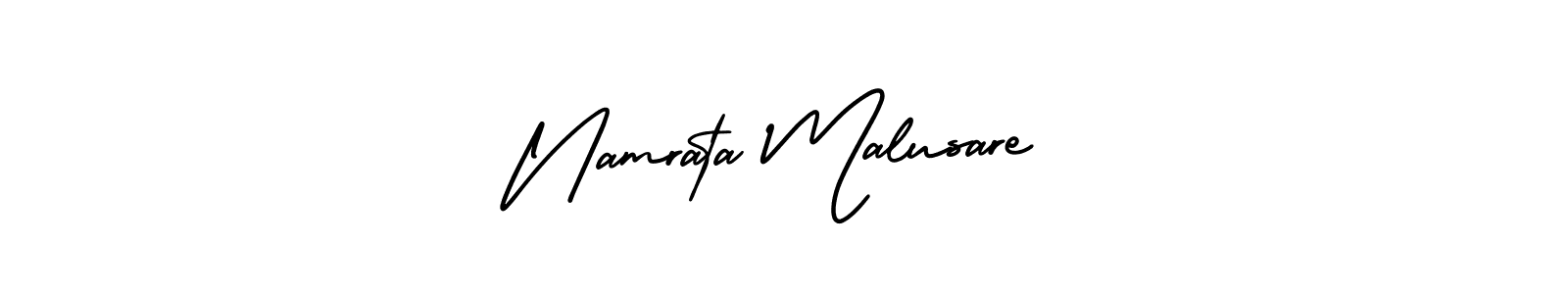 You can use this online signature creator to create a handwritten signature for the name Namrata Malusare. This is the best online autograph maker. Namrata Malusare signature style 3 images and pictures png