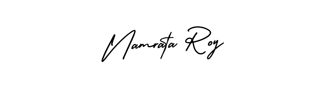 Make a beautiful signature design for name Namrata Roy. With this signature (AmerikaSignatureDemo-Regular) style, you can create a handwritten signature for free. Namrata Roy signature style 3 images and pictures png