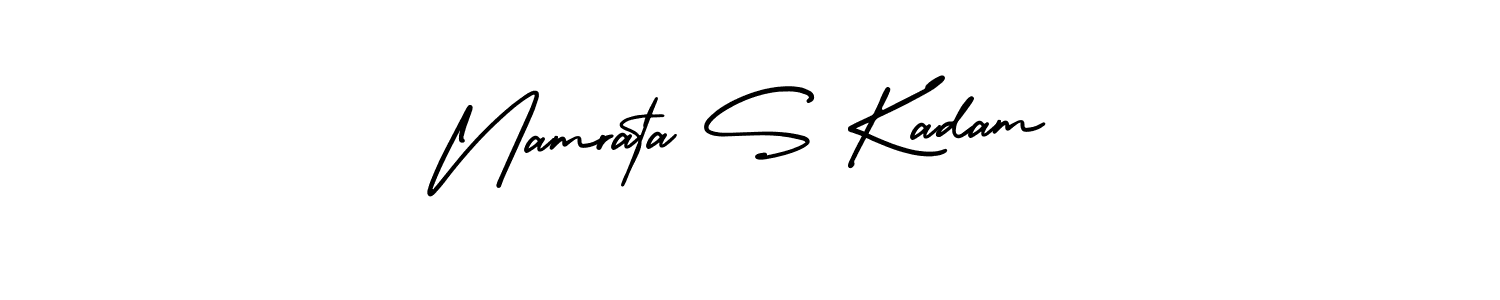 How to make Namrata S Kadam name signature. Use AmerikaSignatureDemo-Regular style for creating short signs online. This is the latest handwritten sign. Namrata S Kadam signature style 3 images and pictures png
