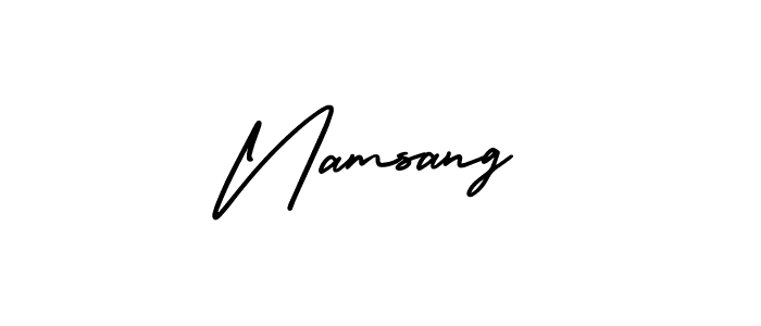 Check out images of Autograph of Namsang name. Actor Namsang Signature Style. AmerikaSignatureDemo-Regular is a professional sign style online. Namsang signature style 3 images and pictures png