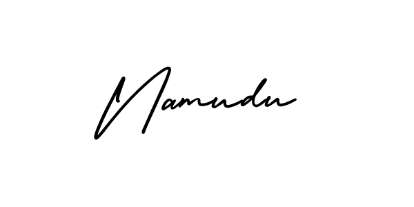 Make a beautiful signature design for name Namudu. With this signature (AmerikaSignatureDemo-Regular) style, you can create a handwritten signature for free. Namudu signature style 3 images and pictures png