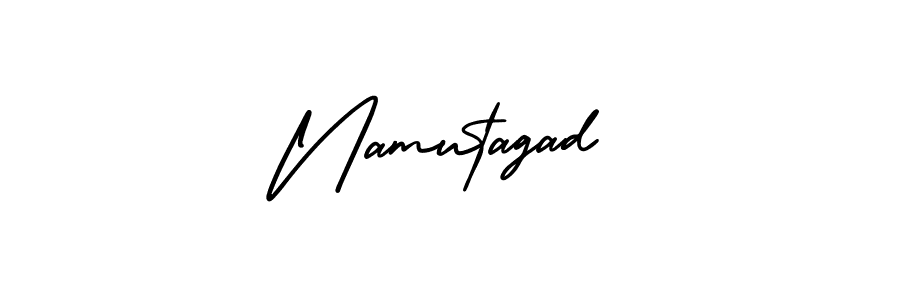 Use a signature maker to create a handwritten signature online. With this signature software, you can design (AmerikaSignatureDemo-Regular) your own signature for name Namutagad. Namutagad signature style 3 images and pictures png