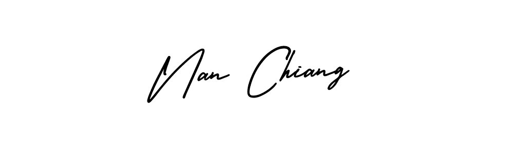 Nan Chiang stylish signature style. Best Handwritten Sign (AmerikaSignatureDemo-Regular) for my name. Handwritten Signature Collection Ideas for my name Nan Chiang. Nan Chiang signature style 3 images and pictures png