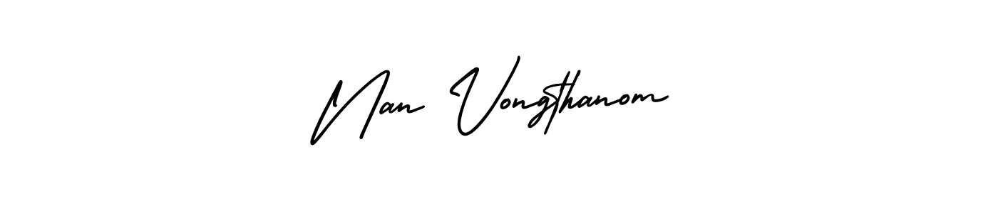 Make a short Nan Vongthanom signature style. Manage your documents anywhere anytime using AmerikaSignatureDemo-Regular. Create and add eSignatures, submit forms, share and send files easily. Nan Vongthanom signature style 3 images and pictures png