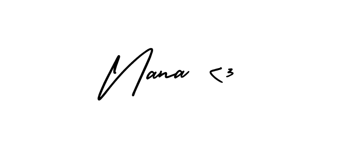 Similarly AmerikaSignatureDemo-Regular is the best handwritten signature design. Signature creator online .You can use it as an online autograph creator for name Nana <3. Nana <3 signature style 3 images and pictures png