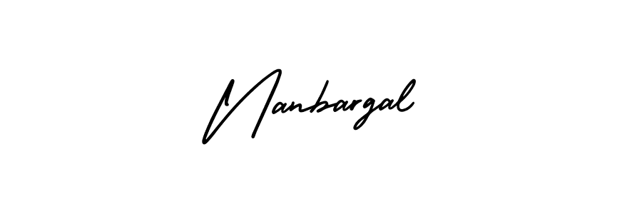 Use a signature maker to create a handwritten signature online. With this signature software, you can design (AmerikaSignatureDemo-Regular) your own signature for name Nanbargal. Nanbargal signature style 3 images and pictures png