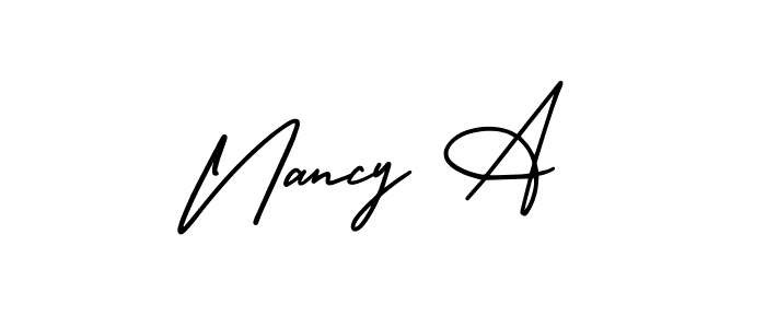 AmerikaSignatureDemo-Regular is a professional signature style that is perfect for those who want to add a touch of class to their signature. It is also a great choice for those who want to make their signature more unique. Get Nancy A name to fancy signature for free. Nancy A signature style 3 images and pictures png