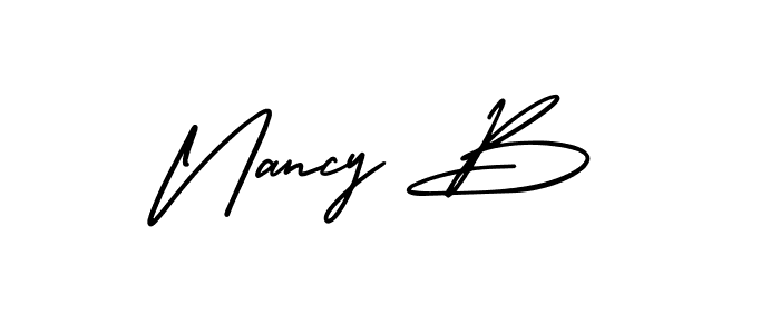 Create a beautiful signature design for name Nancy B. With this signature (AmerikaSignatureDemo-Regular) fonts, you can make a handwritten signature for free. Nancy B signature style 3 images and pictures png