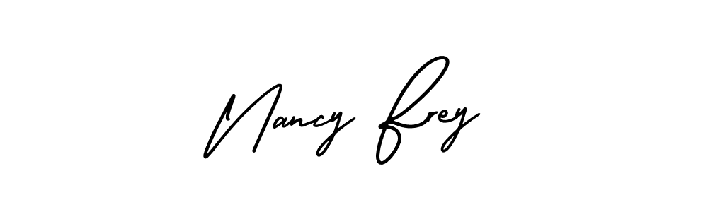 Create a beautiful signature design for name Nancy Frey. With this signature (AmerikaSignatureDemo-Regular) fonts, you can make a handwritten signature for free. Nancy Frey signature style 3 images and pictures png