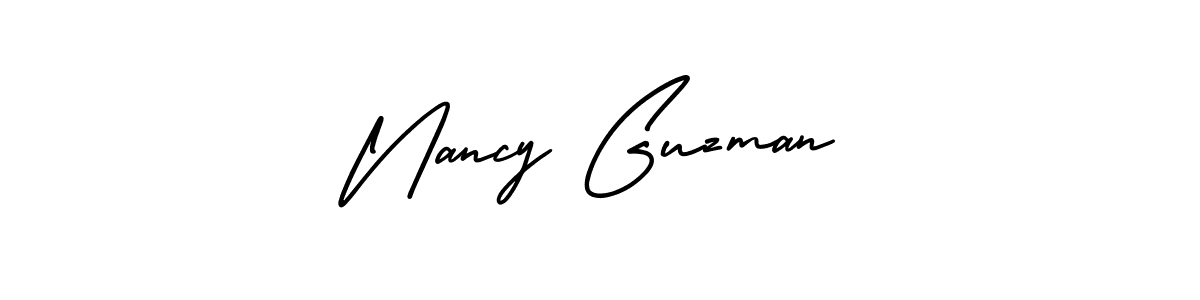 Make a beautiful signature design for name Nancy Guzman. With this signature (AmerikaSignatureDemo-Regular) style, you can create a handwritten signature for free. Nancy Guzman signature style 3 images and pictures png