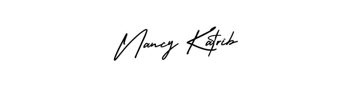 It looks lik you need a new signature style for name Nancy Katrib. Design unique handwritten (AmerikaSignatureDemo-Regular) signature with our free signature maker in just a few clicks. Nancy Katrib signature style 3 images and pictures png