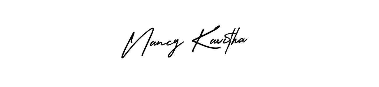 The best way (AmerikaSignatureDemo-Regular) to make a short signature is to pick only two or three words in your name. The name Nancy Kavitha include a total of six letters. For converting this name. Nancy Kavitha signature style 3 images and pictures png