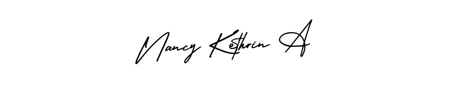 Design your own signature with our free online signature maker. With this signature software, you can create a handwritten (AmerikaSignatureDemo-Regular) signature for name Nancy Kethrin A. Nancy Kethrin A signature style 3 images and pictures png