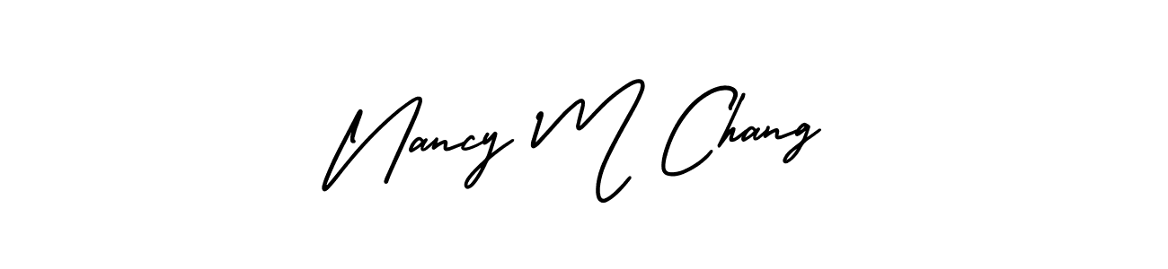 How to make Nancy M Chang signature? AmerikaSignatureDemo-Regular is a professional autograph style. Create handwritten signature for Nancy M Chang name. Nancy M Chang signature style 3 images and pictures png