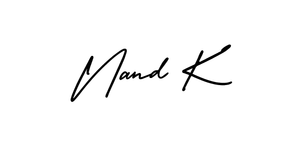 Also You can easily find your signature by using the search form. We will create Nand K name handwritten signature images for you free of cost using AmerikaSignatureDemo-Regular sign style. Nand K signature style 3 images and pictures png