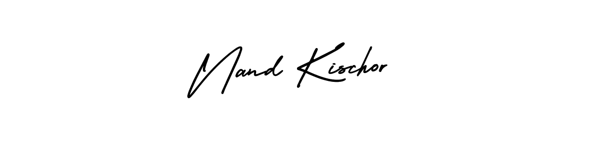 How to make Nand Kischor name signature. Use AmerikaSignatureDemo-Regular style for creating short signs online. This is the latest handwritten sign. Nand Kischor signature style 3 images and pictures png