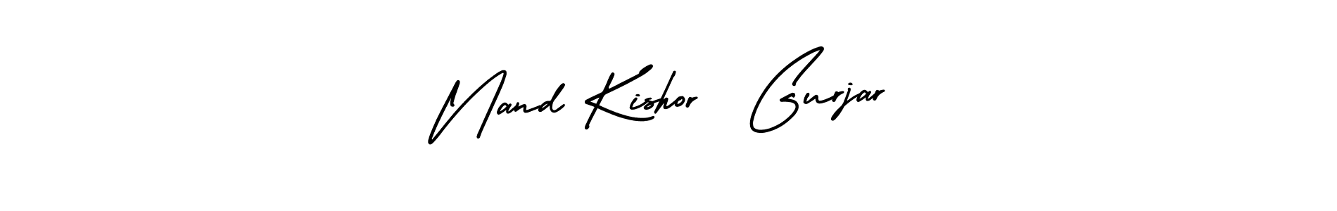 You can use this online signature creator to create a handwritten signature for the name Nand Kishor  Gurjar. This is the best online autograph maker. Nand Kishor  Gurjar signature style 3 images and pictures png