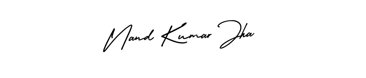 AmerikaSignatureDemo-Regular is a professional signature style that is perfect for those who want to add a touch of class to their signature. It is also a great choice for those who want to make their signature more unique. Get Nand Kumar Jha name to fancy signature for free. Nand Kumar Jha signature style 3 images and pictures png
