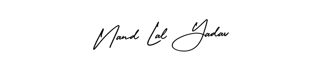 How to make Nand Lal Yadav name signature. Use AmerikaSignatureDemo-Regular style for creating short signs online. This is the latest handwritten sign. Nand Lal Yadav signature style 3 images and pictures png