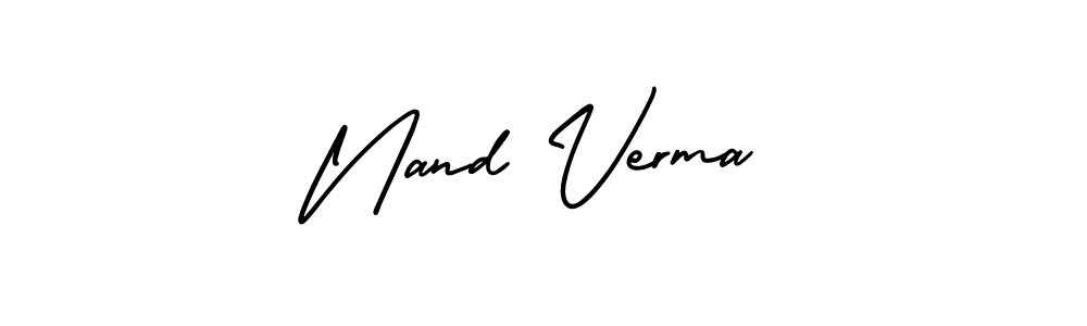 Also we have Nand Verma name is the best signature style. Create professional handwritten signature collection using AmerikaSignatureDemo-Regular autograph style. Nand Verma signature style 3 images and pictures png