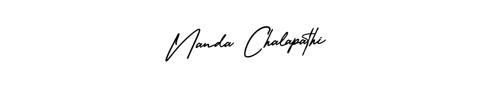 How to Draw Nanda Chalapathi signature style? AmerikaSignatureDemo-Regular is a latest design signature styles for name Nanda Chalapathi. Nanda Chalapathi signature style 3 images and pictures png