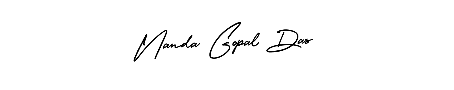 AmerikaSignatureDemo-Regular is a professional signature style that is perfect for those who want to add a touch of class to their signature. It is also a great choice for those who want to make their signature more unique. Get Nanda Gopal Das name to fancy signature for free. Nanda Gopal Das signature style 3 images and pictures png