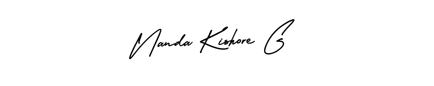 AmerikaSignatureDemo-Regular is a professional signature style that is perfect for those who want to add a touch of class to their signature. It is also a great choice for those who want to make their signature more unique. Get Nanda Kishore G name to fancy signature for free. Nanda Kishore G signature style 3 images and pictures png