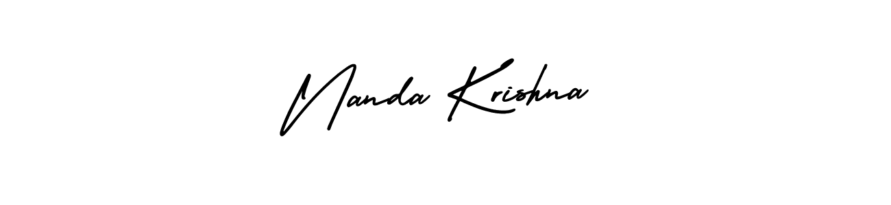 Use a signature maker to create a handwritten signature online. With this signature software, you can design (AmerikaSignatureDemo-Regular) your own signature for name Nanda Krishna. Nanda Krishna signature style 3 images and pictures png
