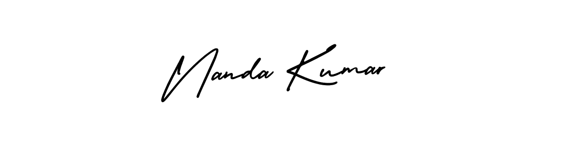 Make a beautiful signature design for name Nanda Kumar. With this signature (AmerikaSignatureDemo-Regular) style, you can create a handwritten signature for free. Nanda Kumar signature style 3 images and pictures png