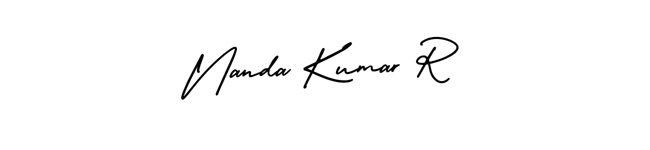 Make a short Nanda Kumar R signature style. Manage your documents anywhere anytime using AmerikaSignatureDemo-Regular. Create and add eSignatures, submit forms, share and send files easily. Nanda Kumar R signature style 3 images and pictures png