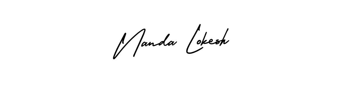 Similarly AmerikaSignatureDemo-Regular is the best handwritten signature design. Signature creator online .You can use it as an online autograph creator for name Nanda Lokesh. Nanda Lokesh signature style 3 images and pictures png