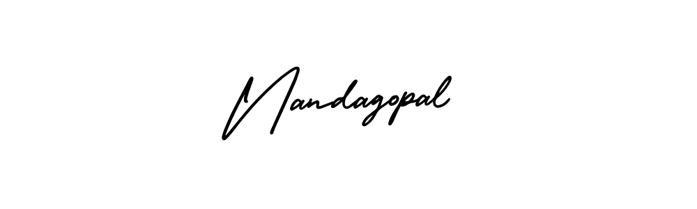 How to make Nandagopal name signature. Use AmerikaSignatureDemo-Regular style for creating short signs online. This is the latest handwritten sign. Nandagopal signature style 3 images and pictures png
